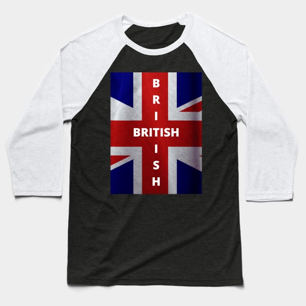 British Flag Baseball T-Shirt by MandySJ